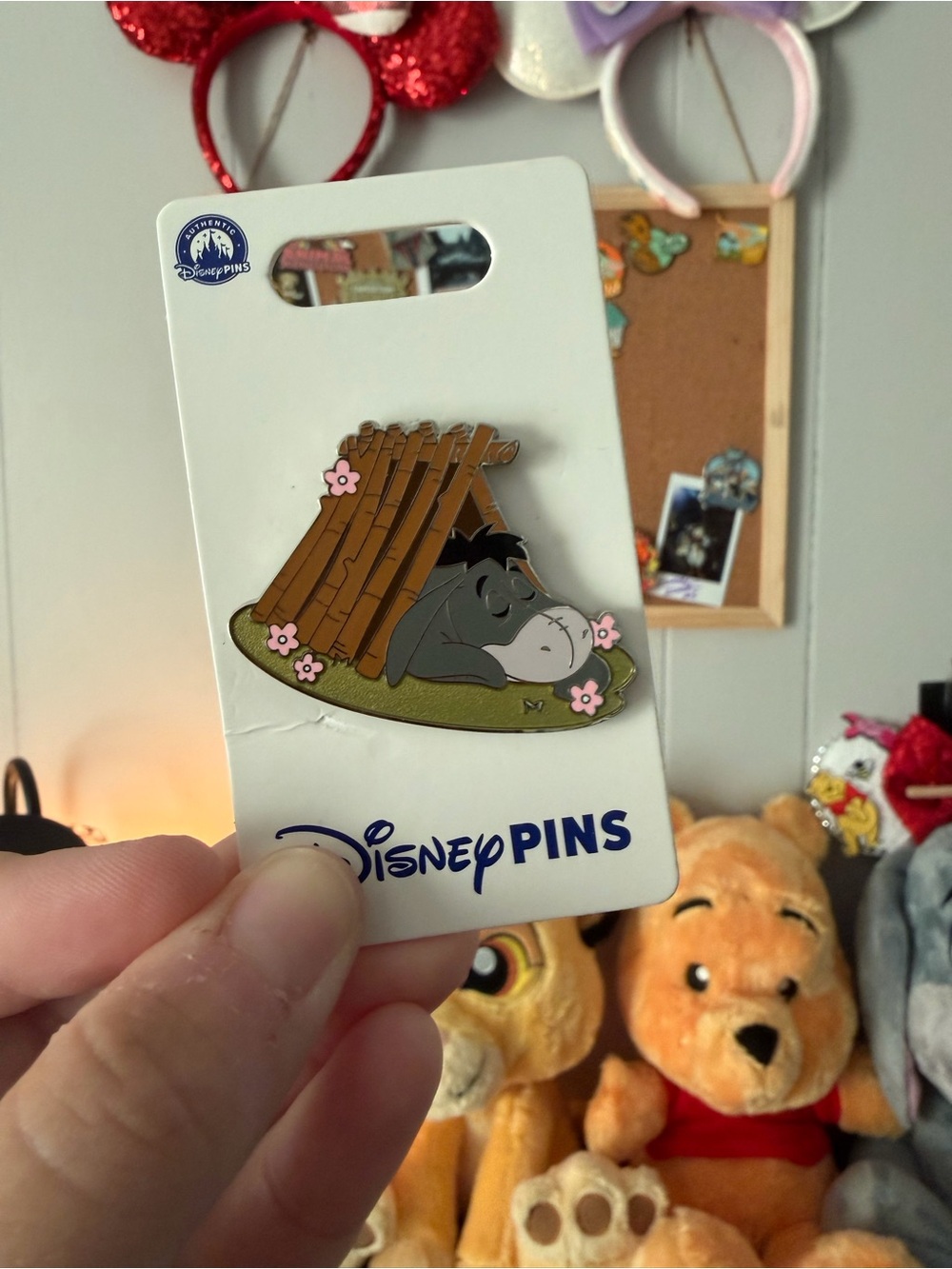 Disney Eeyore Enamel Pin - Gray, Brown & Pink